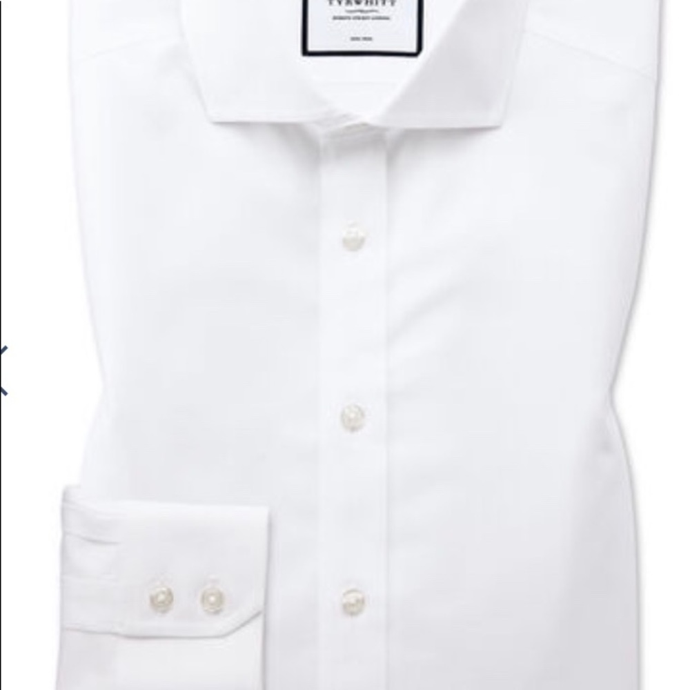 Charles Tyrwhitt slim fit white cutaway shirt